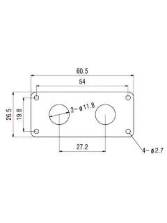 Paxphil HJ006 Double Jack Plate (Gold)