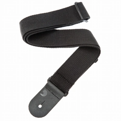 D&#039;Addario 50CT00 Cotton Guitar Strap (Black)