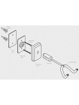 Тримач Gator Frameworks GFW-GTR-HNGRBLK Black Wall Mount Guitar Hanger