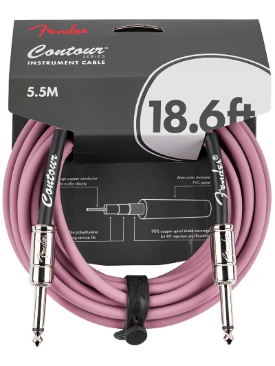 Інструментальний кабель Fender Cable Contour Series 18.6' Burgundy Mist