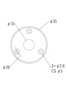 Paxphil HJ008 Round Jack Plate (Chrome)