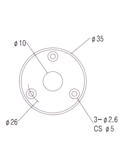 Роз'єм-планка Paxphil HJ008 Round Jack Plate (Chrome)