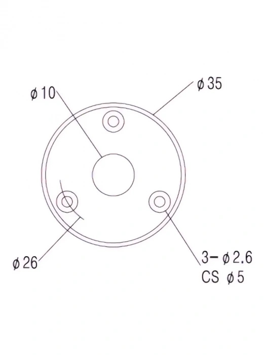 Paxphil HJ008 Round Jack Plate (Chrome)