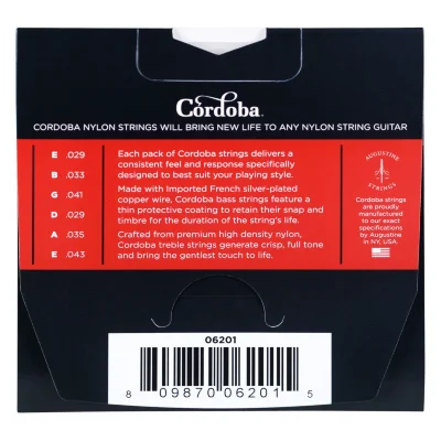Струни Cordoba 06201 Nylon Guitar Strings - Medium
