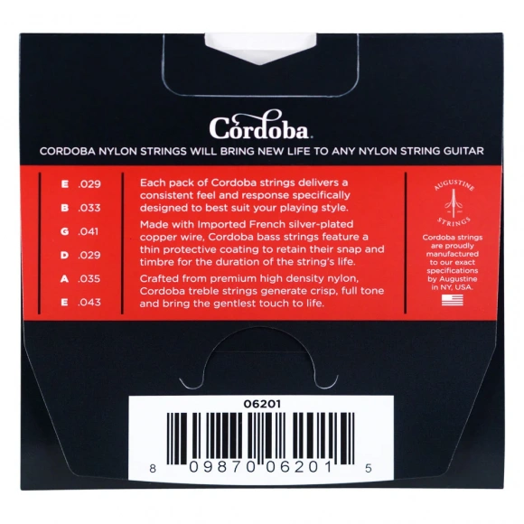 Струны Cordoba 06201 Nylon Guitar Strings - Medium