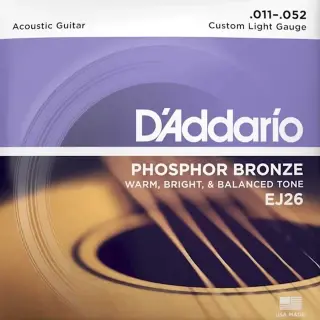 D'Addario EJ26 Phosphor Bronze Custom Light 11-52