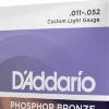 Струни D'Addario EJ26 Phosphor Bronze Custom Light 11-52