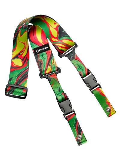 Ремінь для гітари Dimarzio DD2241 Steve Vai Cliplock Green Universe