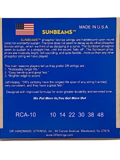 DR RCA-10 Sunbeam Acoustic Phosphor Bronze Extra Light 10-48