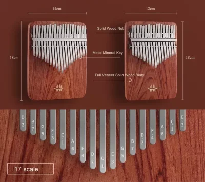Калімба Hluru KY17 Zambian Padauk