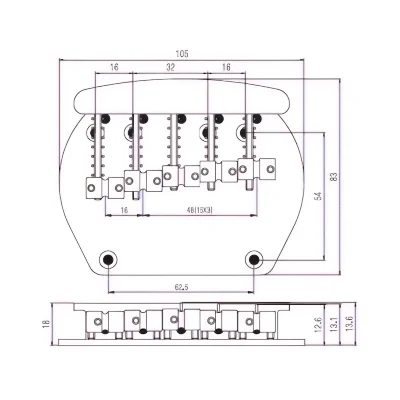 Бридж Paxphil BB523 (Chrome)
