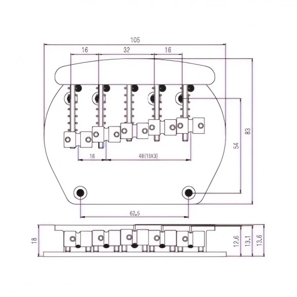 Бридж Paxphil BB523 (Chrome) Бридж Paxphil BB523 (Chrome)