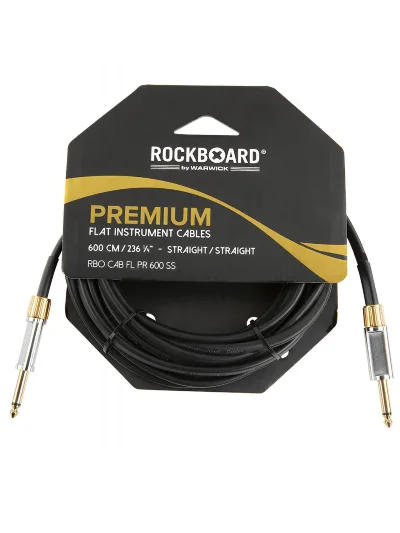 Інструментальний кабель RockBoard Premium Flat Instrument Cable Straight/Straight (600 cm)