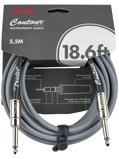 Інструментальний кабель Fender Cable Contour Series 18.6' Inca Silver