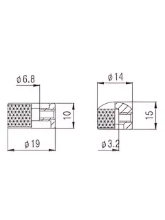 Paxphil NC001 Dual Type Control Knob (Chrome)