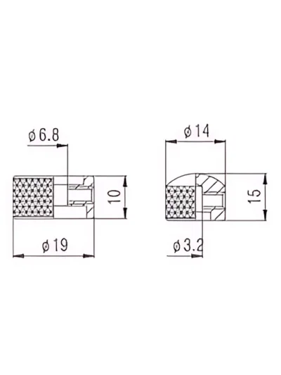 Ручка для потенціометра Paxphil NC001 Dual Type Control Knob (Chrome)